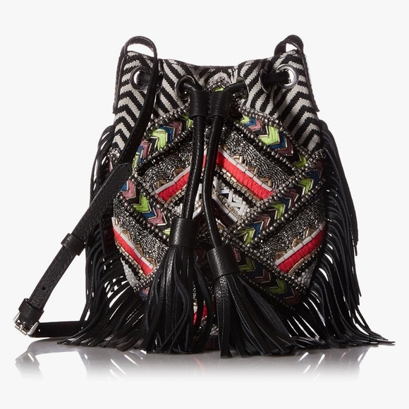 Rebecca Minkoff Wonder Phone Crossbody – Beaded Fringe Bag - Picture 1 of 6
